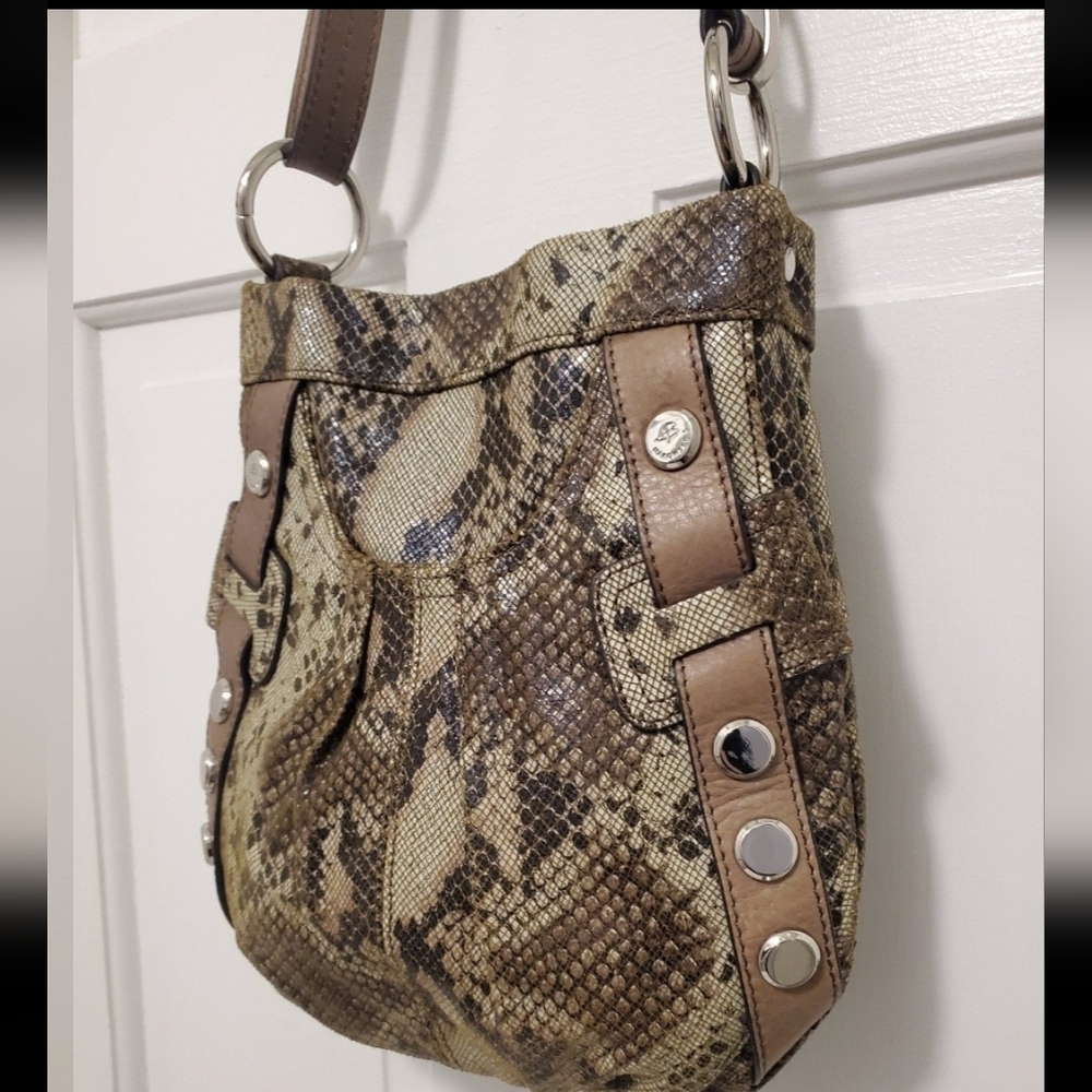B. MAKOWSKY Snakeprint Leather Crossbody/Shoulder Bag - Picture 6 of 6